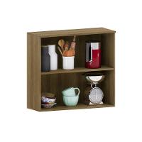 Armário Aéreo 80cm 2 Portas Isis Luciane Móveis Avelã-mocca Laca - 2