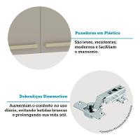 Armário Aéreo 80cm 2 Portas Isis Luciane Móveis Avelã-mocca Laca