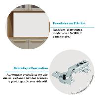 Paneleiro 70 Cm 4 Portas Com Vidro E 2 Nichos Para Microonda Avelã-mocca Laca - 5