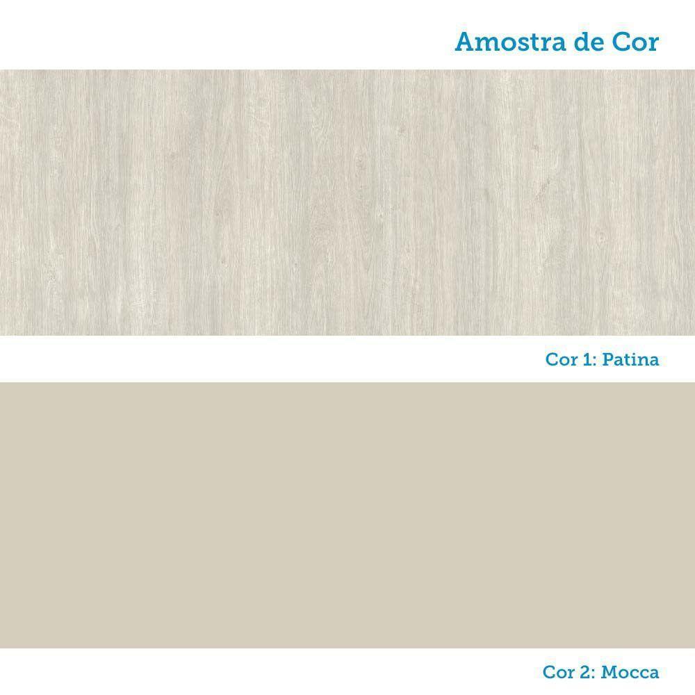 Cozinha Modulada Completa 5 Peças 270cm Com Vidro Reflecta E Pátina Ff-mocca Laca - 6