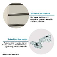 Cozinha Modulada Completa 5 Peças 270cm Com Vidro Reflecta E Pátina Ff-mocca Laca - 5