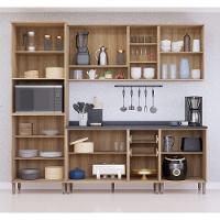 Cozinha Modulada Compacta 5 Peças Com Tampos E Sem Pia Isis Avelã-mocca Laca - 6