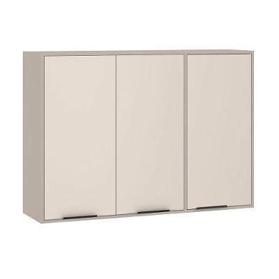 Armário Aéreo 120cm 3 Portas Stylo Luciane Móveis Cinammon-beige