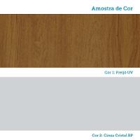 Paneleiro Simples 40cm 2 Portas Slim Luciane Móveis Freijó-cinza Cristal - 4