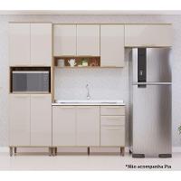 Cozinha Modulada Compacta 4 Peças Sem Tampo Isis Luciane Móv Avelã-mocca Laca - 2