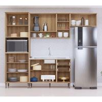 Cozinha Modulada Compacta 4 Peças Sem Tampo Isis Luciane Móv Avelã-mocca Laca - 3