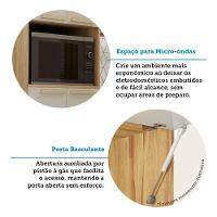 Cozinha Modulada Compacta 4 Peças Sem Tampo Isis Luciane Móv Avelã-mocca Laca - 7