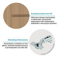 Paneleiro Simples 40cm 2 Portas Slim Luciane Móveis Freijó-freijó Brasil - 3