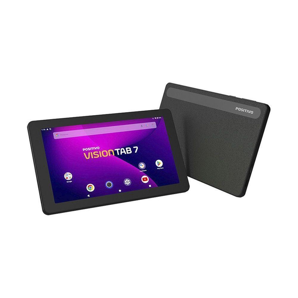 Tablet Positivo Vision Tab 7 3GB RAM 64GB 7 Pol Android 14 Go Preto - 1