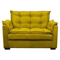 Sofá Confortável 1,40 Pequeno Compacto Small Amarelo - 2