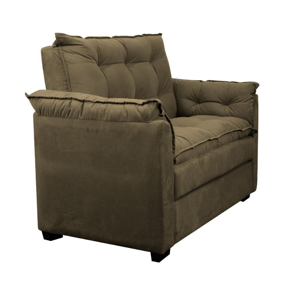 Sofá Confortável 1,40 Pequeno Compacto Small Cappuccino - 2