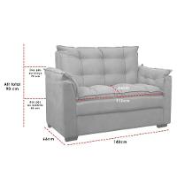 Sofá Confortável 1,40 Pequeno Compacto Small Cappuccino - 5