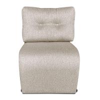 Poltrona Luxo Aurora Linho Base De Ferro Dourado - Pallazio Cor Bege - 3