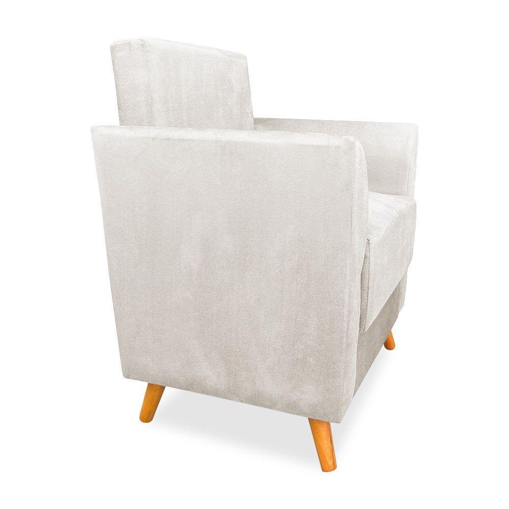 Poltrona De Amamentação Com Puff Flavia Suede - Pallazio Cor Marrom Rato - 5