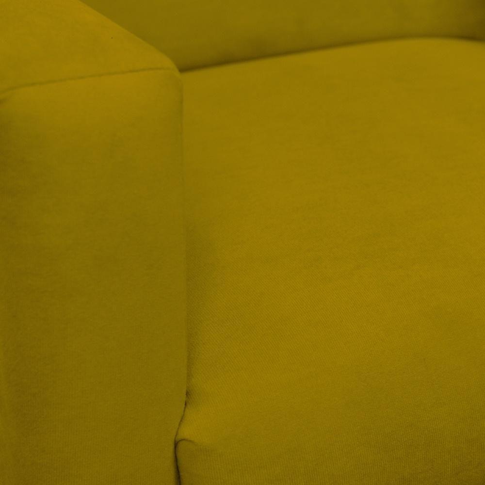Kit 2 Poltronas Com Puff Redondo Para Sala Nina Amarelo - 2