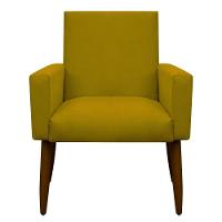 Kit 2 Poltronas Com Puff Redondo Para Sala Nina Amarelo - 5