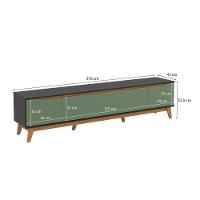Rack Kappesberg 3 Portas Preto Fosco/verde Oliva 218cm - 3