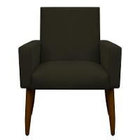 Kit 2 Poltronas Com Puff Redondo Para Sala Nina Marrom - 1