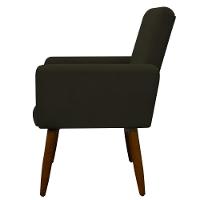 Kit 2 Poltronas Com Puff Redondo Para Sala Nina Marrom - 3