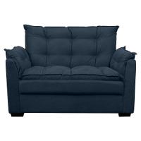 Sofá Confortável 1,40 Pequeno Compacto Small Azul Marinho - 1