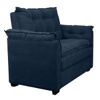 Sofá Confortável 1,40 Pequeno Compacto Small Azul Marinho - 2