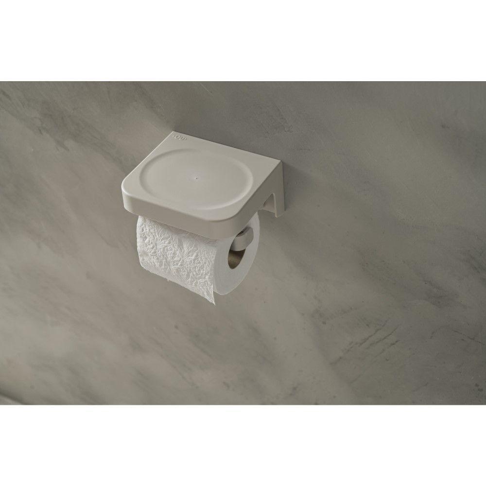 Kit Banheiro 4 Peças Saboneteira + Porta Papel Higiênico + Porta Shampoo + Gancho + Adesivos Bege Ou - 10