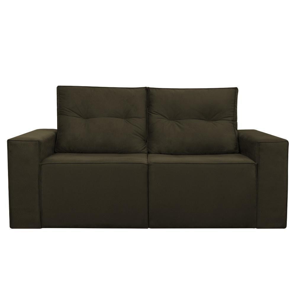 Sofá 1,80 Moderno 2 Lugares Confortável Onix Marrom Escuro - 2