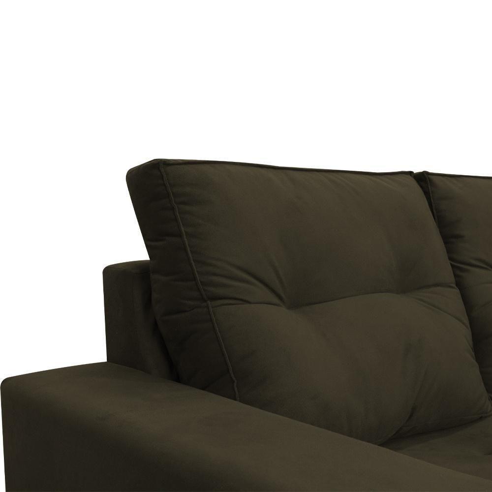 Sofá 1,80 Moderno 2 Lugares Confortável Onix Marrom Escuro - 3