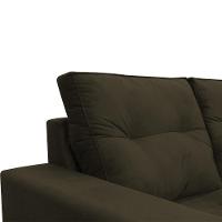 Sofá 1,80 Moderno 2 Lugares Confortável Onix Marrom Escuro - 3