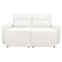 Sofá Retrátil 2 Lugares 1,80 Confortável Polo Bege - 3