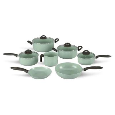 Jogo de Panelas 7 Peças Ceramic Life Suprema Alumínio Antiaderente Verde Brinox
