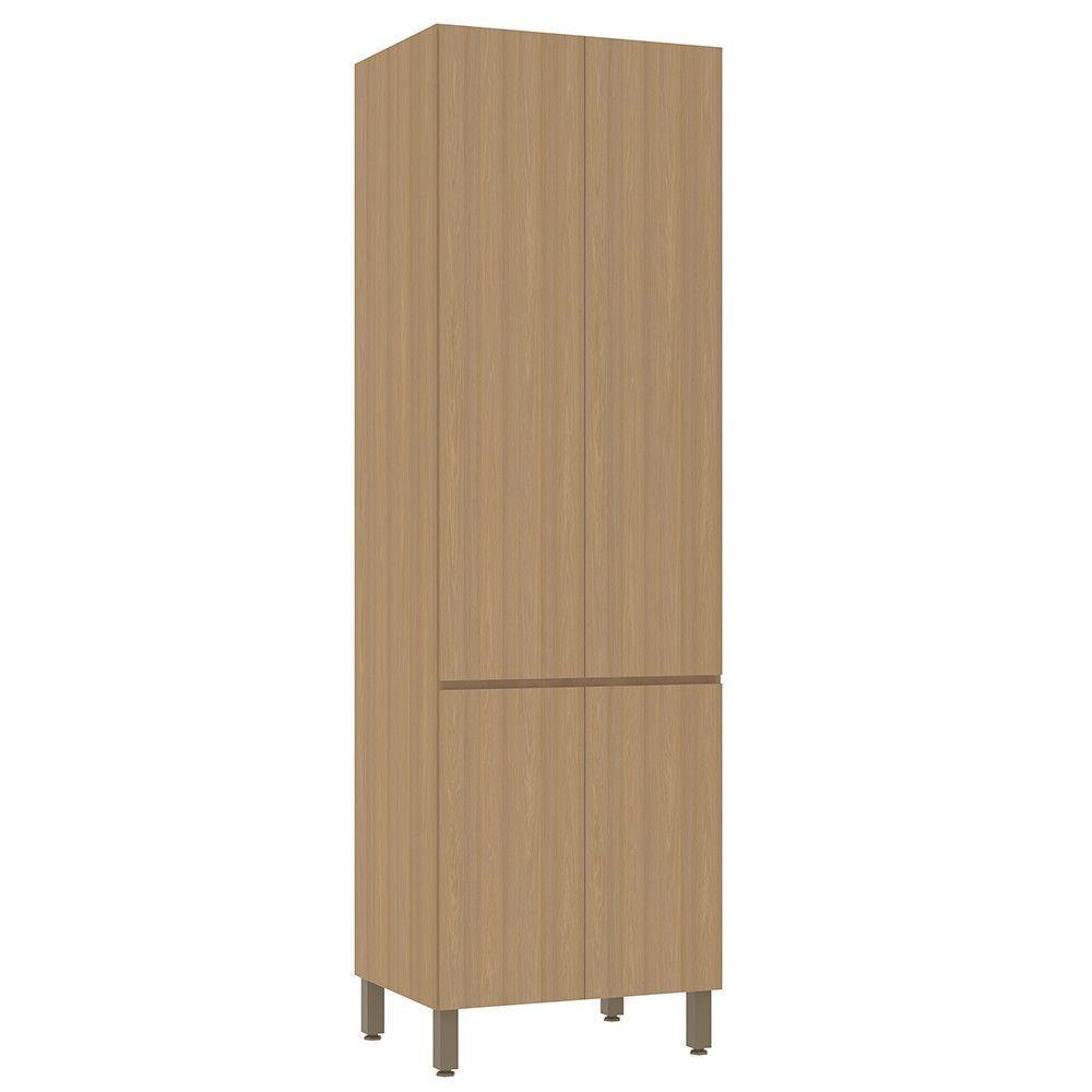 Paneleiro Duplo 70cm 4 Portas Slim Luciane Móveis Freijó-freijó Brasil - 1