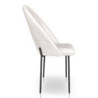 Kit 8 Cadeiras Poltrona De Jantar Ariel Suede Pés De Ferro Preto - Pallazio Cor Rosa Bebê - 5