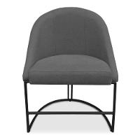 Kit 04 Cadeiras Poltrona De Jantar Bela Veludo Grafite Base Metálica Industrial Preto - Pallazio