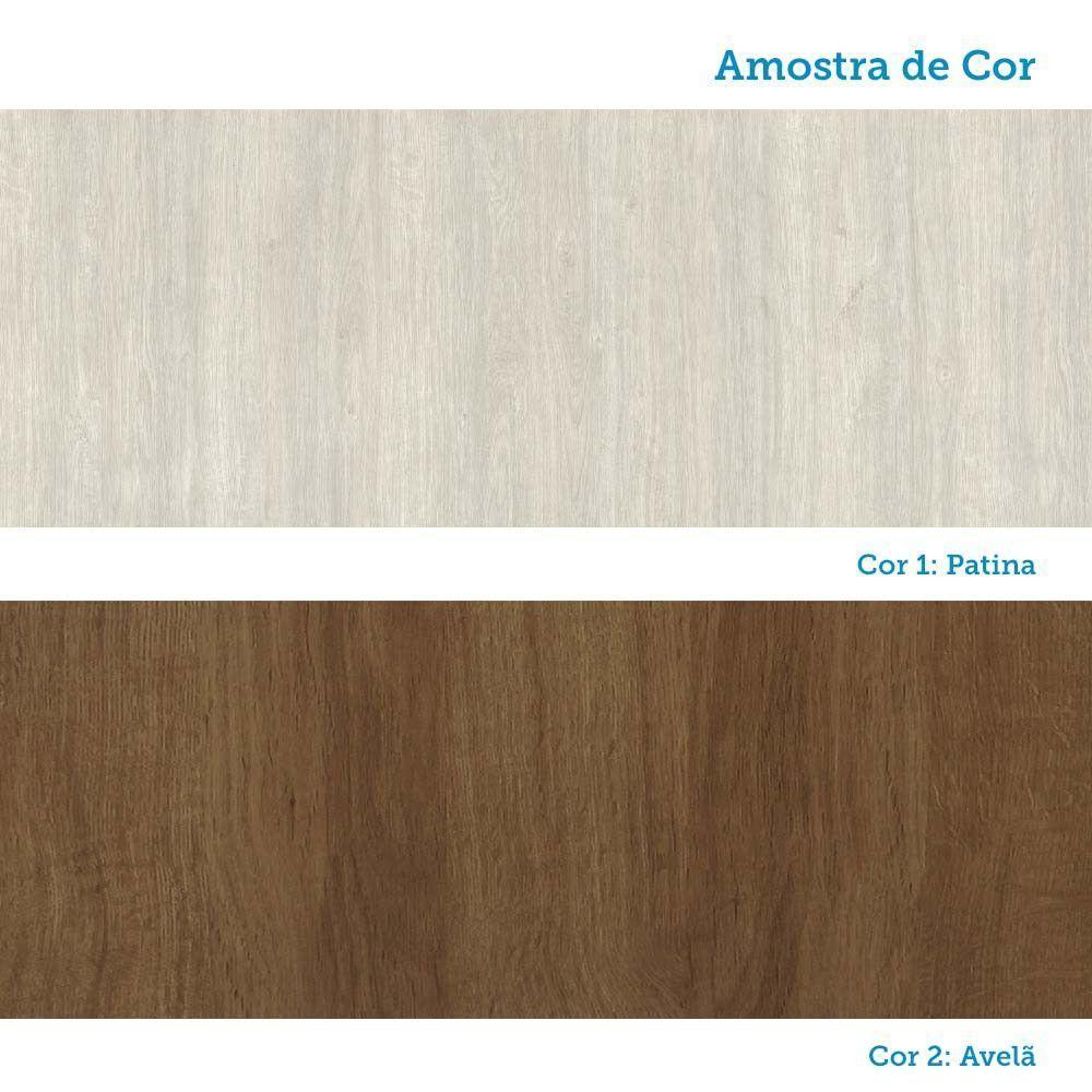 Cozinha Modulada Completa 5 Peças 270cm Com Vidro Reflecta E Pátina Ff-avelã Ff - 6