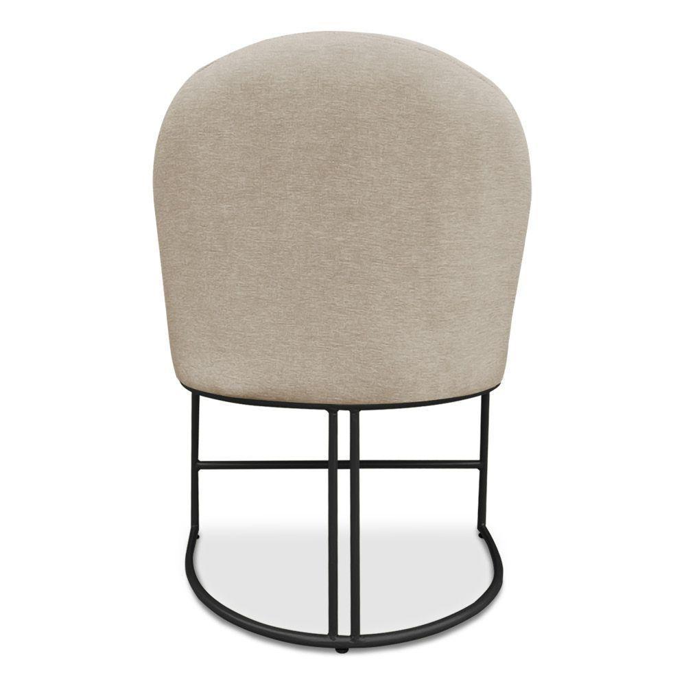 Kit 08 Cadeiras Poltrona De Jantar Bela Suede Base Metálica Industrial Preto - Pallazio Cor Vermelho - 6