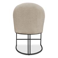 Kit 08 Cadeiras Poltrona De Jantar Bela Suede Base Metálica Industrial Preto - Pallazio Cor Preto - 6