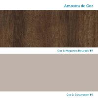 Armário Aéreo 80cm 1 Porta Basculante Luna Luciane Móveis Nogueira Dourado-cinammon - 6