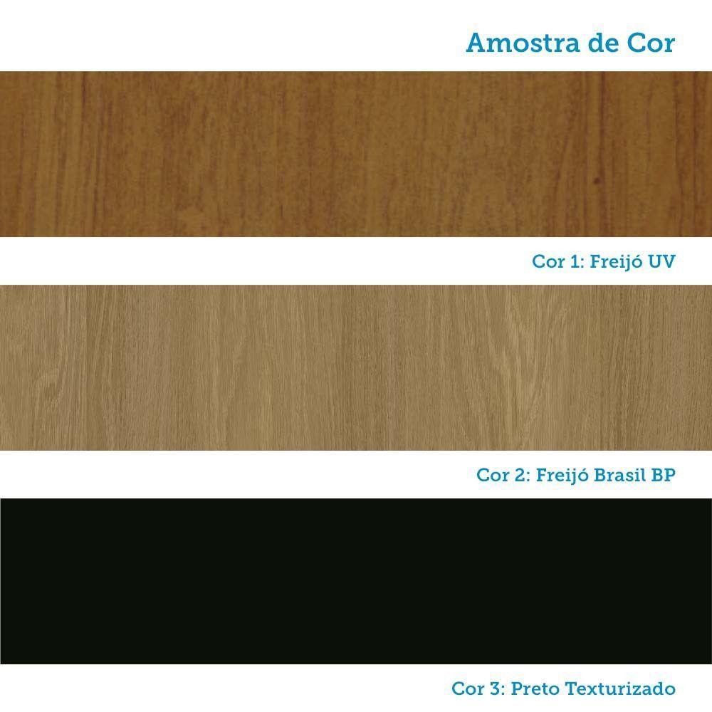 Paneleiro Simples 40cm 2 Portas Slim Luciane Móveis Freijó-freijó Brasil-preto - 4