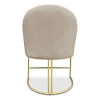 Kit 08 Cadeiras Poltrona De Jantar Bela Veludo Base Metálica Industrial Dourado - Pallazio Cor Azul Marinho - 6