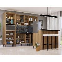 Cozinha Modulada Com Bancada Completa 6 Peças Com Tampos E S Avelã-mocca Laca - 3