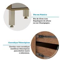 Cozinha Modulada Com Bancada Completa 6 Peças Com Tampos E S Avelã-mocca Laca - 7