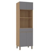 Paneleiro 70cm 4 Portas E 1 Gaveta Com Espaço Torre Quente S Freijó-cinza Puro - 1