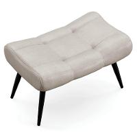 Kit Poltrona E Puff Para Sala De Estar Com Almofada E Pés Palito Lord Facto Dunas Pérola - Ibiza - 2