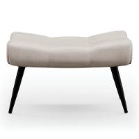 Kit Poltrona E Puff Para Sala De Estar Com Almofada E Pés Palito Lord Facto Dunas Pérola - Ibiza - 9