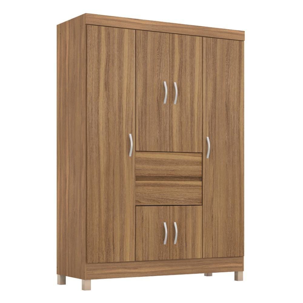 Guarda Roupa Solteiro 6 Portas E 2 Gavetas Ecom Ii - Amêndola Touch - 8