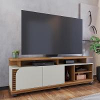 Rack Bancada 2 Portas Com Rodízio Jurerê 1.8 - Freijó Off White Matte - 1