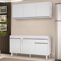 Armário Aéreo Argélia E Balcão Para Pia 150cm Dakota Branco - Lumil Móveis - 2