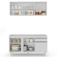 Armário Aéreo Argélia E Balcão Para Pia 150cm Dakota Branco - Lumil Móveis - 3