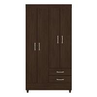 Guarda Roupa Solteiro 4 Portas E 2 Gavetas Toledo - Ébano Touch - 6